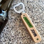 Personalised Birthday Gift For Him Her Wood Bottle Opener