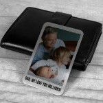 Dad Gifts Birthday Fathers Day Gift Personalised Wallet Insert