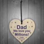 Gifts For Dad Personalised Wood Heart Fathers Day Birthday Gift