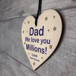 Gifts For Dad Personalised Wood Heart Fathers Day Birthday Gift