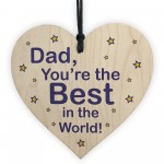 Best Dad Gifts Wood Heart Fathers Day Birthday Gift For Dad