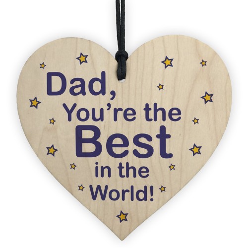 Best Dad Gifts Wood Heart Fathers Day Birthday Gift For Dad