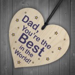 Best Dad Gifts Wood Heart Fathers Day Birthday Gift For Dad