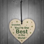 Best Grandad Gifts Wood Heart Fathers Day Birthday Gift