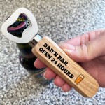 Novelty Gift For Dad Wooden Bottle Opener Funny Bar Gift For Him