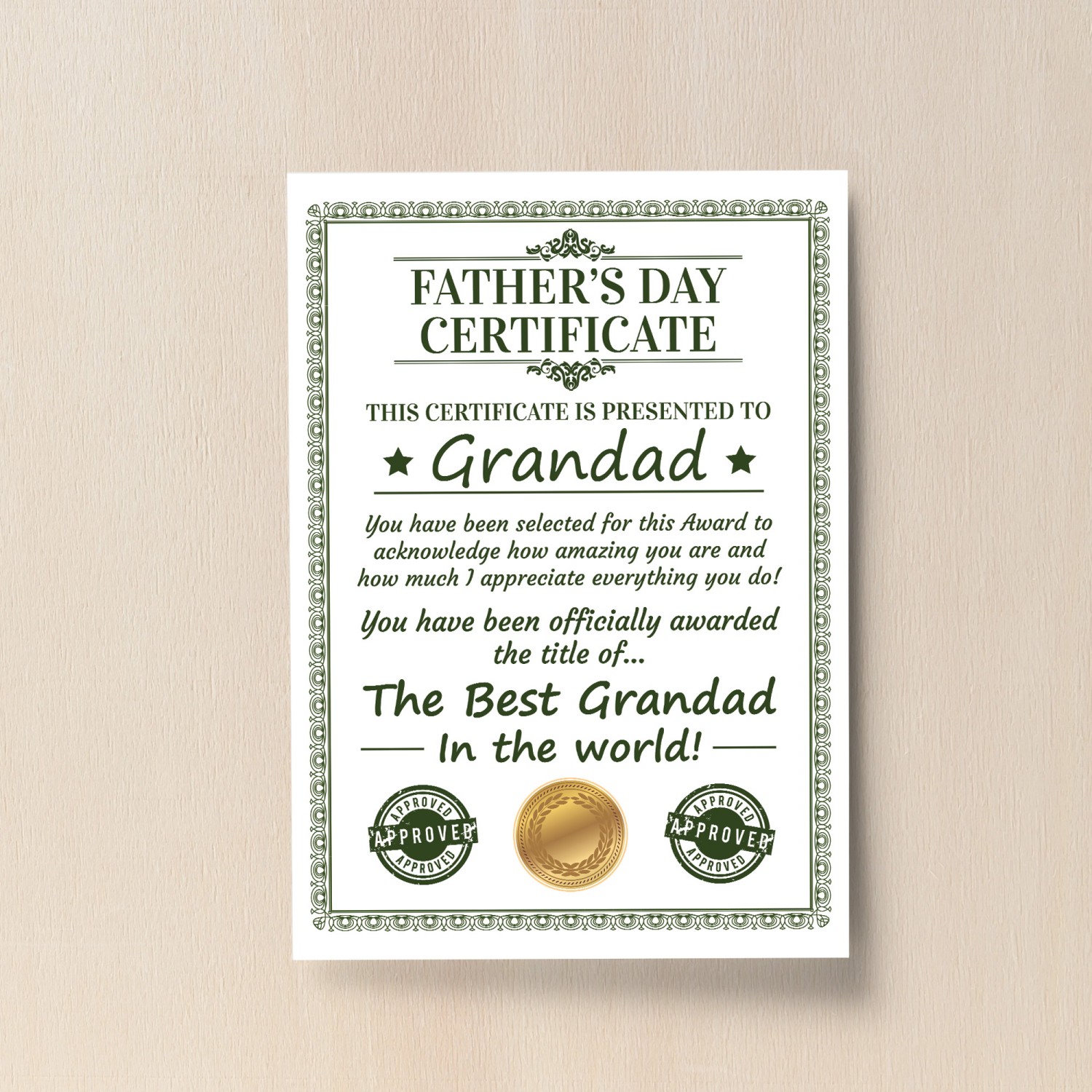 Father's day gift for grandad cheap