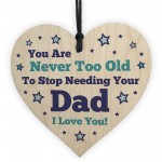 Dad Gift For Birthday Fathers Day Wood Heart Thank You Gift