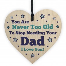 Dad Gift For Birthday Fathers Day Wood Heart Thank You Gift