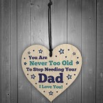 Dad Gift For Birthday Fathers Day Wood Heart Thank You Gift