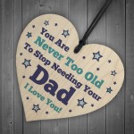 Dad Gift For Birthday Fathers Day Wood Heart Thank You Gift