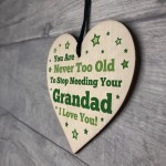 Grandad Gift For Birthday Fathers Day Wood Heart Thank You Gift