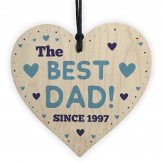 Personalised Gift For Dad Birthday Fathers Day Wood Heart