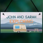 Novelty Caravan Sign Exploring Caravan Campervan Sign Retirement