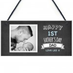Personalised 1st First Fathers Day Photo Sign Gift For Dad Gift