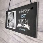 Personalised 1st First Fathers Day Photo Sign Gift For Dad Gift