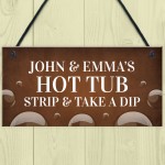 Personalised Hot Tub Novelty Decor Sign For Home Garden Signs