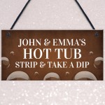 Personalised Hot Tub Novelty Decor Sign For Home Garden Signs