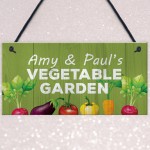 Vegetable Garden Personalised Hanging Allotment Greenhouse Sign