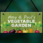 Vegetable Garden Personalised Hanging Allotment Greenhouse Sign