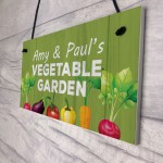 Vegetable Garden Personalised Hanging Allotment Greenhouse Sign