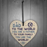 Fathers Day Gifts For Dad Father Wood Heart Dad Birthday Gift