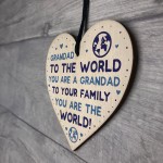 Fathers Day Gifts For Grandad Dad Wood Heart Birthday Gift
