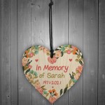 In Memory Plaque Personalised Floral Memorial Sign For Mum