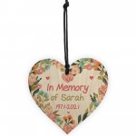 In Memory Plaque Personalised Floral Memorial Sign For Mum