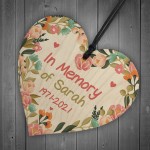 In Memory Plaque Personalised Floral Memorial Sign For Mum