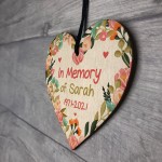In Memory Plaque Personalised Floral Memorial Sign For Mum