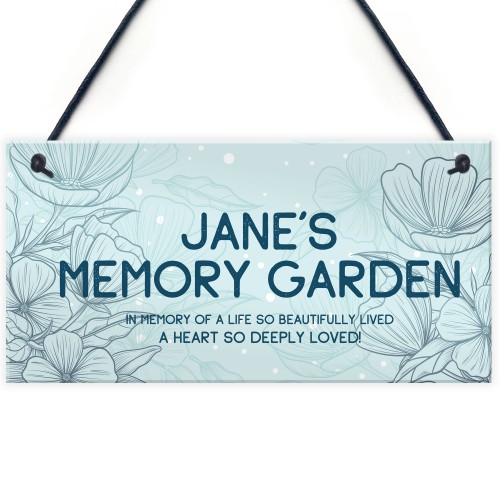 Memory Garden Plaque Personalised Mum Nan Auntie Memorial