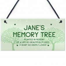 Memory Tree Plaque Hanging Personalised Mum Nan Auntie Memorial