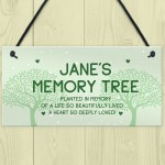Memory Tree Plaque Hanging Personalised Mum Nan Auntie Memorial