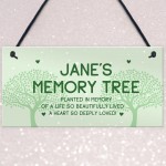 Memory Tree Plaque Hanging Personalised Mum Nan Auntie Memorial