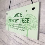 Memory Tree Plaque Hanging Personalised Mum Nan Auntie Memorial