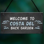 Funny Back Garden Sign Novelty Hanging Garden Shed Plaques