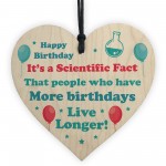 Funny Joke Birthday Gift For Men Women Wood Heart Novelty
