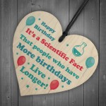 Funny Joke Birthday Gift For Men Women Wood Heart Novelty