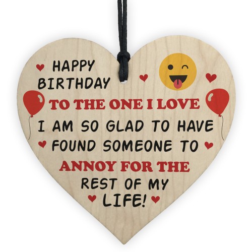 Wooden Heart Birthday Gift For Boyfriend Girlfriend Husband Wife