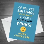 Funny Rude Fathers Day Card A6 Card For Dad On Fathers Day