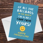 Funny Rude Fathers Day Card A6 Card For Dad On Fathers Day