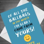 Funny Rude Fathers Day Card A6 Card For Dad On Fathers Day