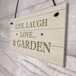 Live Love Laugh Hanging Garden Sign Novelty Plaque For Garden 