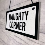 Bar Signs For Outdoor NAUGHTY CORNER Funny Home Bar Sign
