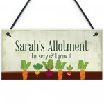 Personalised Funny Allotment Sign Gift For Gardener Garden Shed