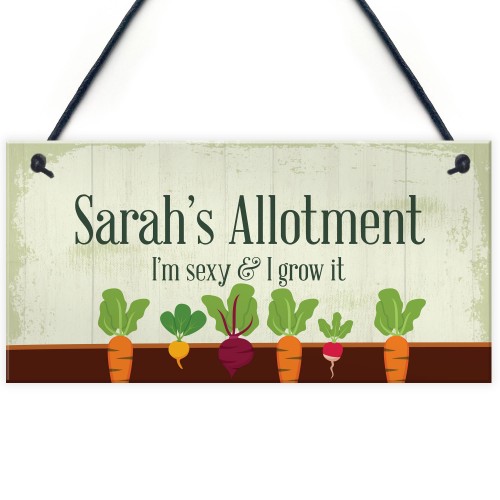 Personalised Funny Allotment Sign Gift For Gardener Garden Shed