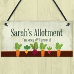 Personalised Funny Allotment Sign Gift For Gardener Garden Shed