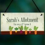 Personalised Funny Allotment Sign Gift For Gardener Garden Shed