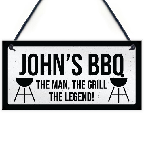 BBQ Sign For Outdoor Personalised Funny Garden Sign Gift For Men