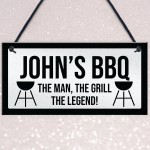 BBQ Sign For Outdoor Personalised Funny Garden Sign Gift For Men